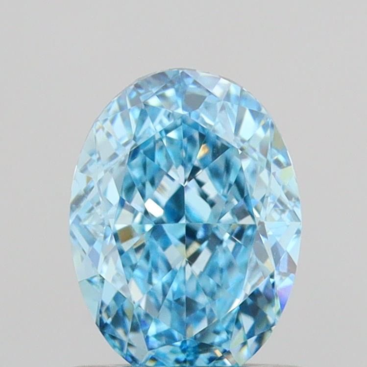 0.98 CT Fancy Vivid Blue OVAL