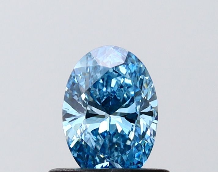 0.54 CT Fancy Vivid Blue OVAL