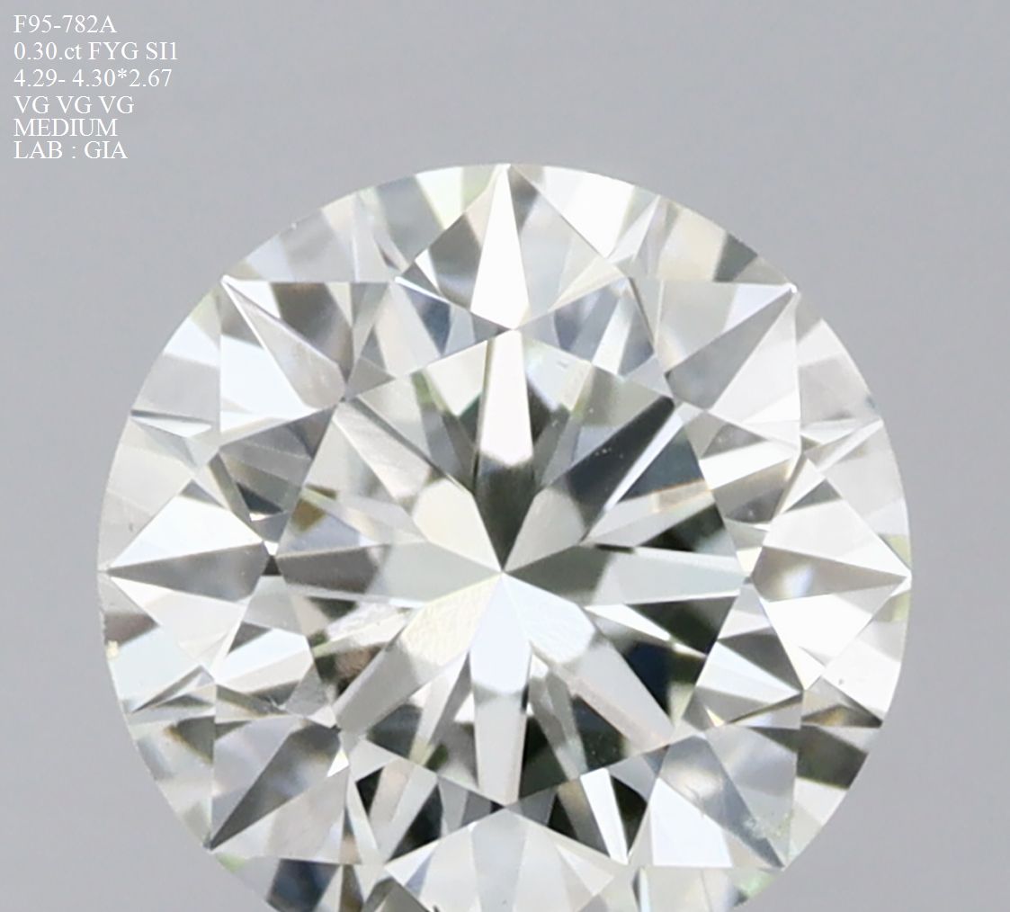 Diament 0.3 ct Faint Yellow Green/SI1