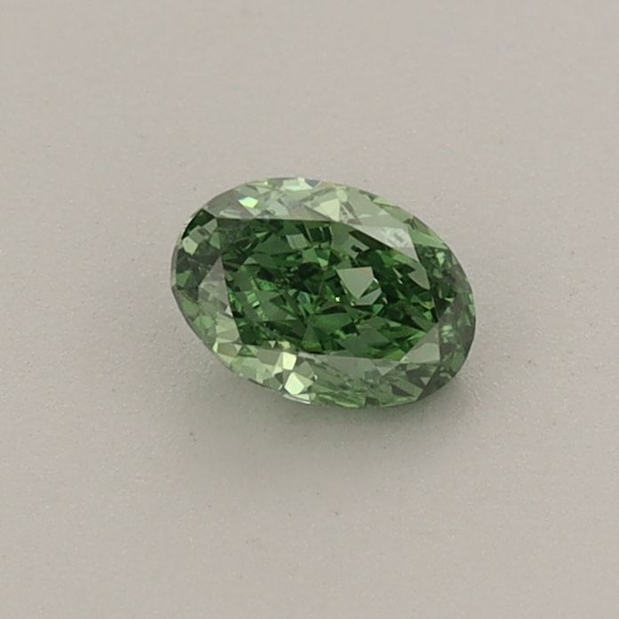 0.33 CT Fancy Vivid Green OVAL