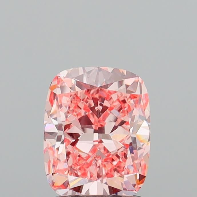 1.49 CT Fancy Vivid Pink CUSHION MODIFIED