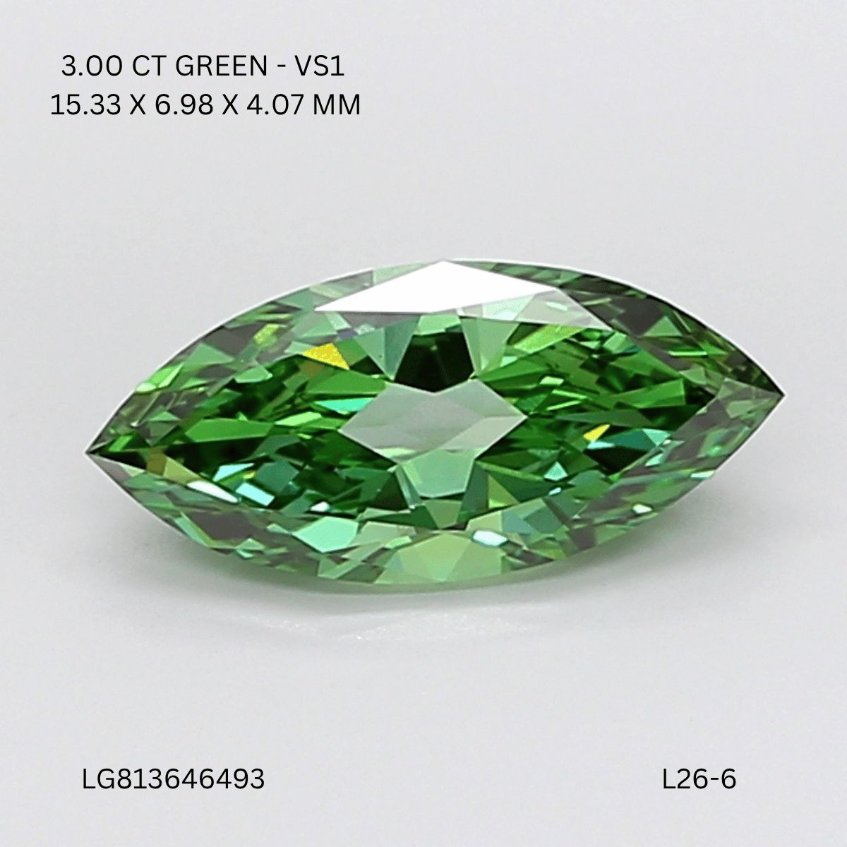 3.00 ct. marquise Lab Grown Diamond front image