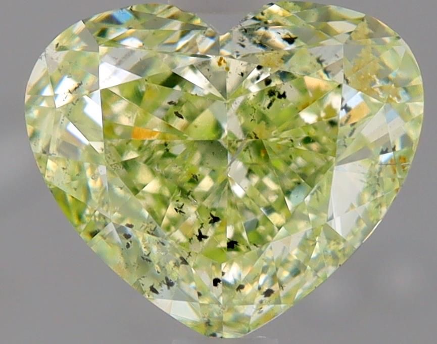 Diament 1.63 ct Light Green Yellow/SI2