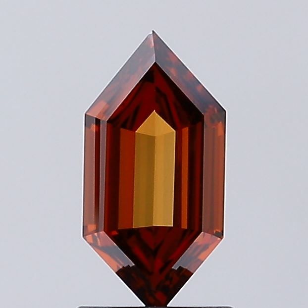 0.96 CT Fancy Deep Orange HEXAGONAL