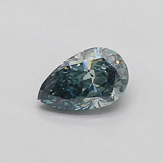 0.29 CT Fancy Vivid Greenish Blue PEAR