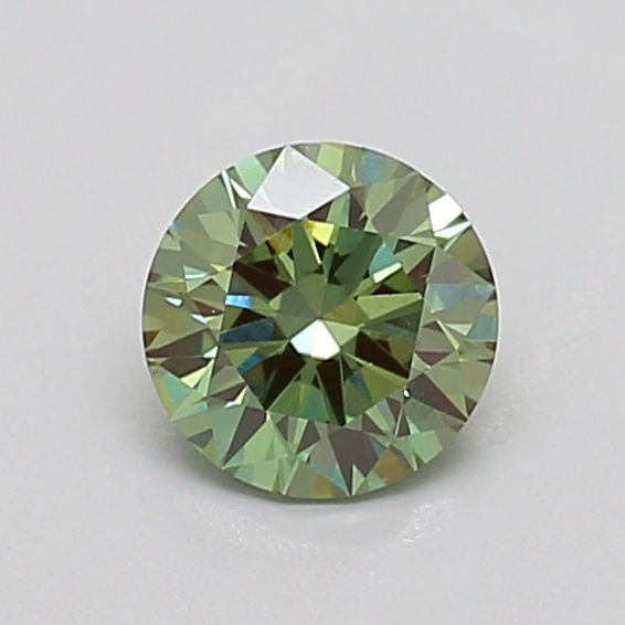 0.57 CT Fancy Vivid Green ROUND