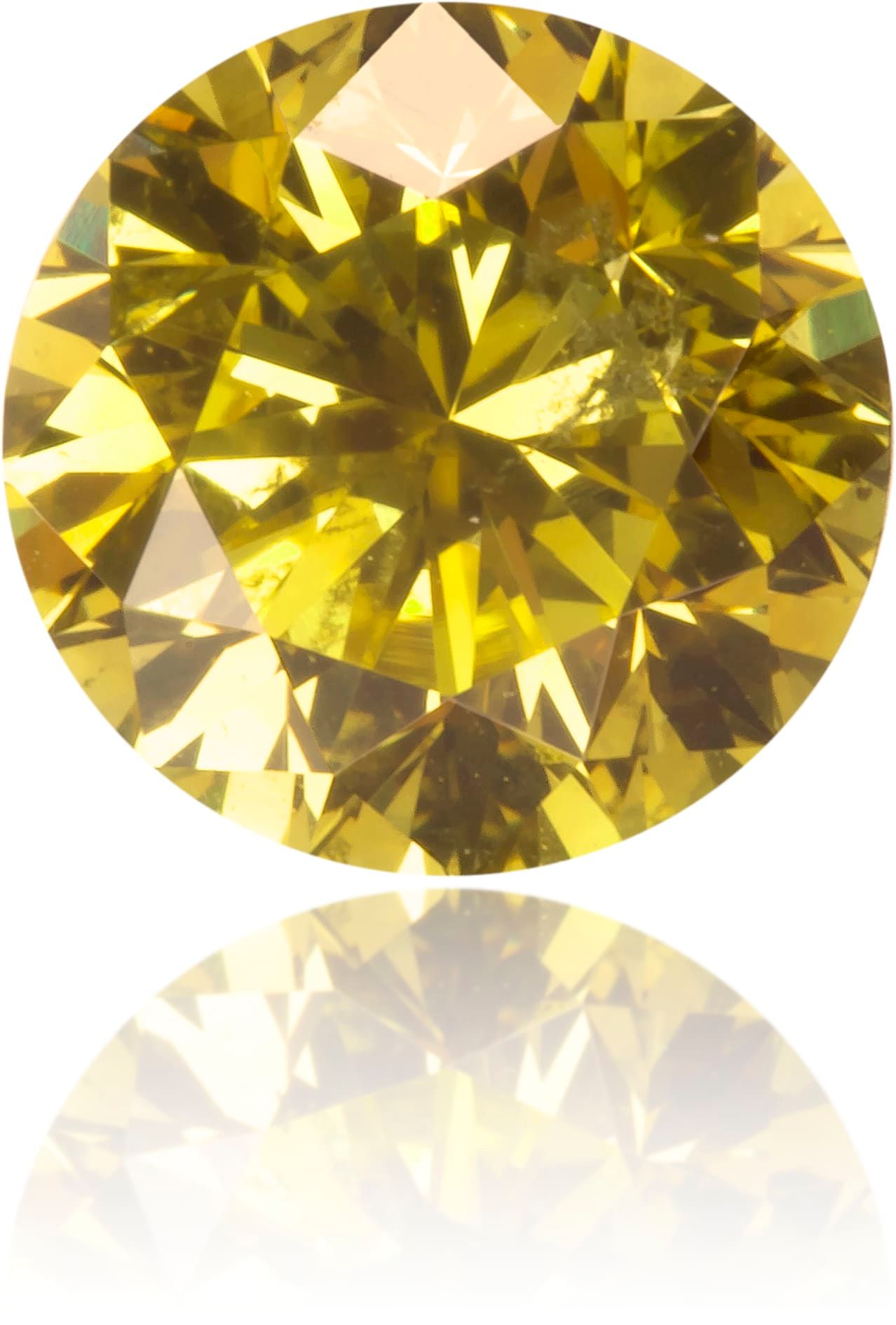Diament 0.75 ct Fancy Vivid Orangey Yellow/I1