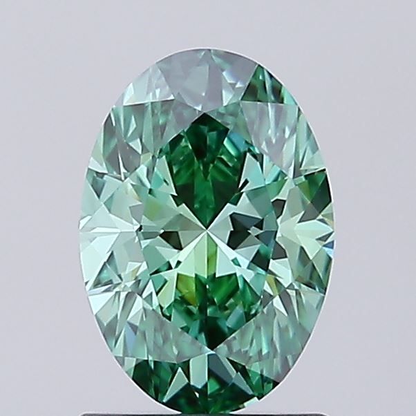 1.06 CT Fancy Vivid Green OVAL