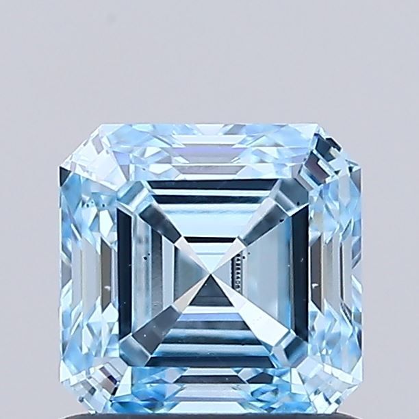 1.0 CT Fancy Vivid Blue ASSCHER