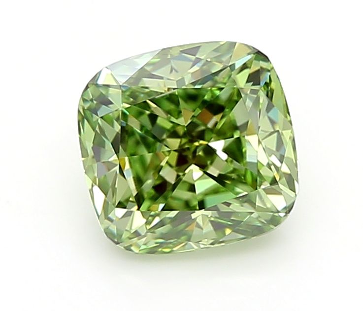 1.51 CT Fancy Vivid Green CUSHION MODIFIED