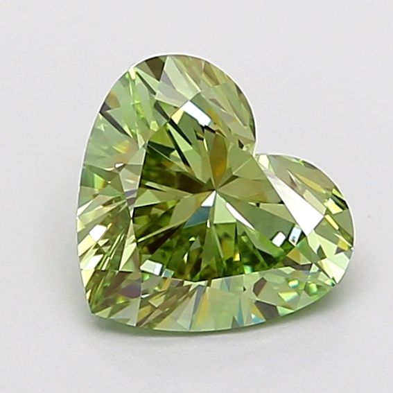 1.03 CT Fancy Vivid Green HEART