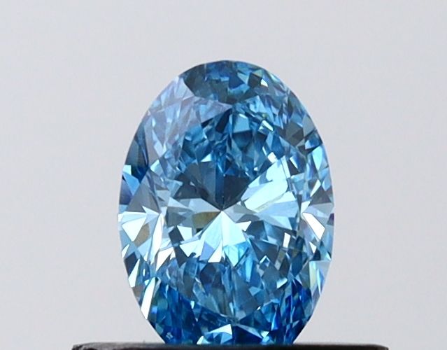 0.54 CT Fancy Vivid Blue OVAL