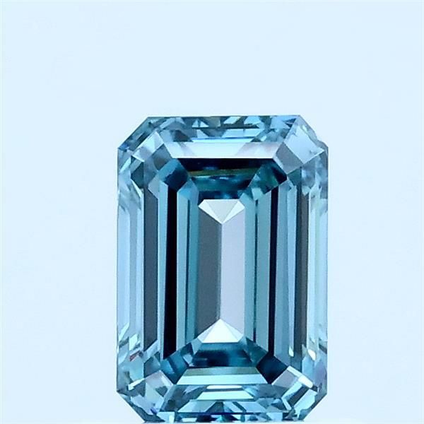 0.72 CT Fancy Vivid Greenish Blue EMERALD