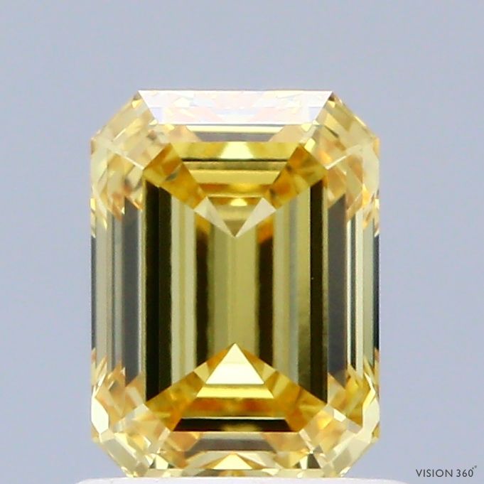 1.0 CT Fancy Intense Yellow EMERALD