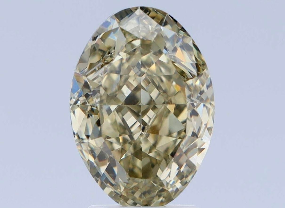 Diament 3.01 ct Fancy Dark Brown Greenish Yellow/SI1