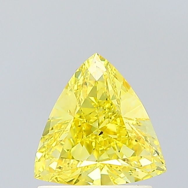 0.88 CT Fancy Vivid Yellow TRIANGULAR