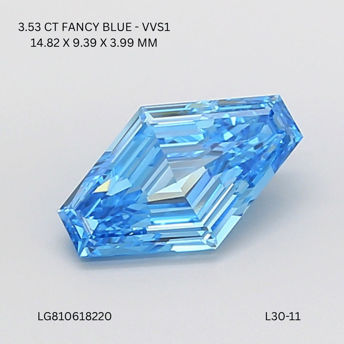 3.53 ct lab-grown Lozenge Diamond