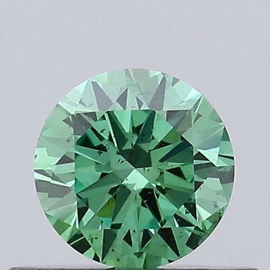0.39 CT Fancy Vivid Green ROUND
