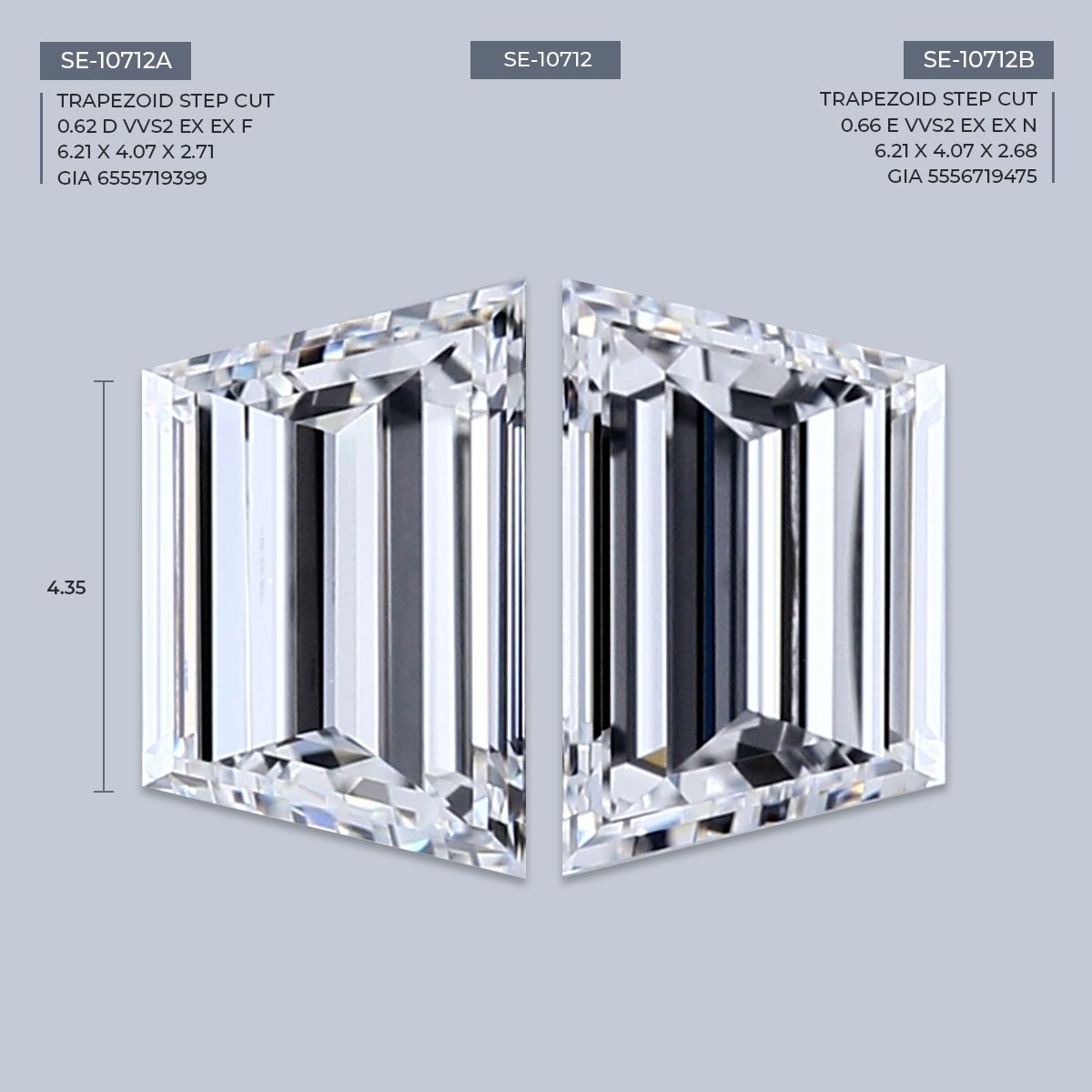 0.56 ct Trapezoid Diamond