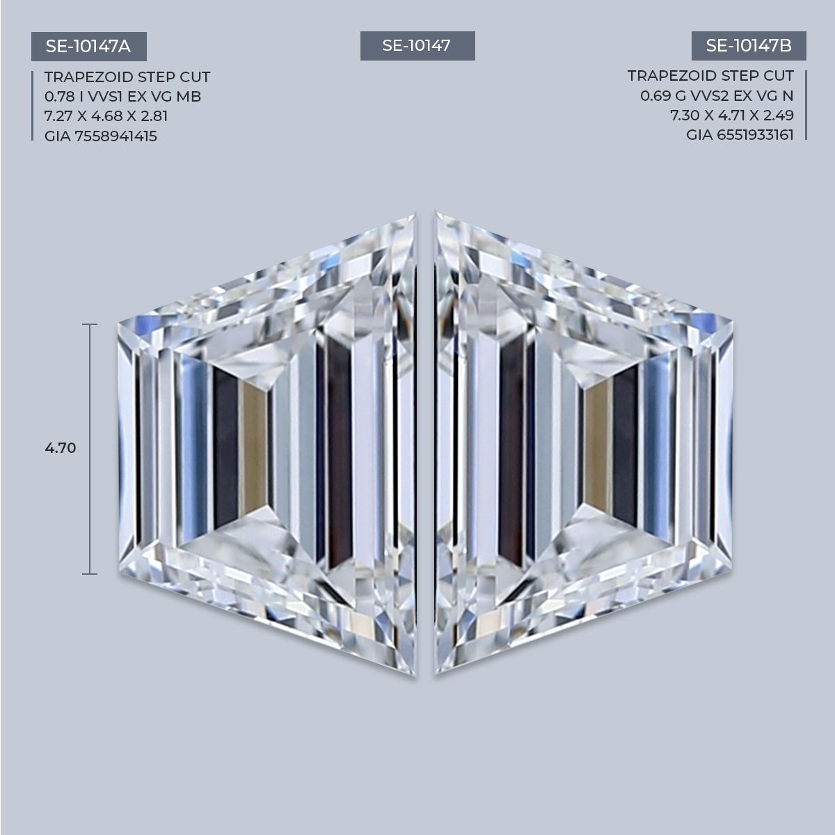0.78 ct Trapezoid Diamond