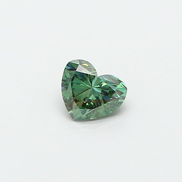 0.65 CT Fancy Vivid Green HEART
