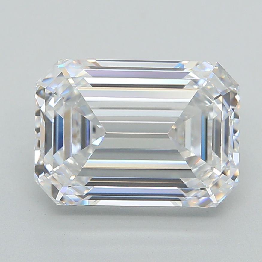 Diamant Émeraude 4.10 ct - Couleur D - Pureté VVS2