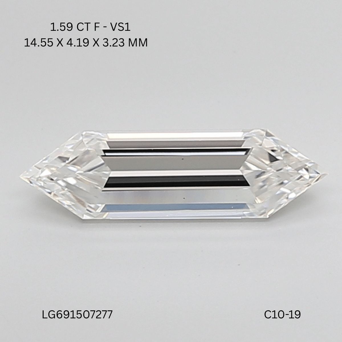 1.59 ct lab-grown Hexagonal Diamond