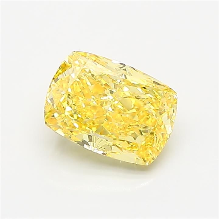 1.51 CT Fancy Vivid Yellow CUSHION MODIFIED