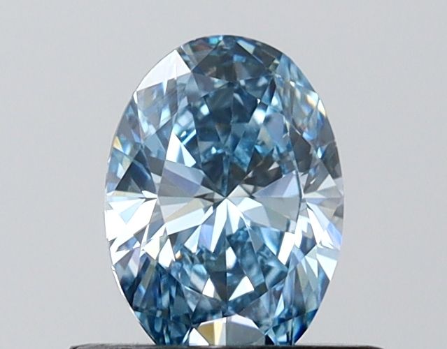 0.71 CT Fancy Vivid Blue OVAL