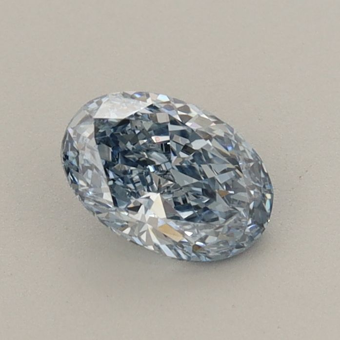 0.52 CT Fancy Vivid Blue OVAL