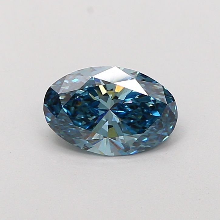 1.01 CT Fancy Vivid Greenish Blue OVAL