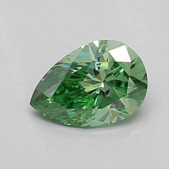 0.31 CT Fancy Vivid Green PEAR
