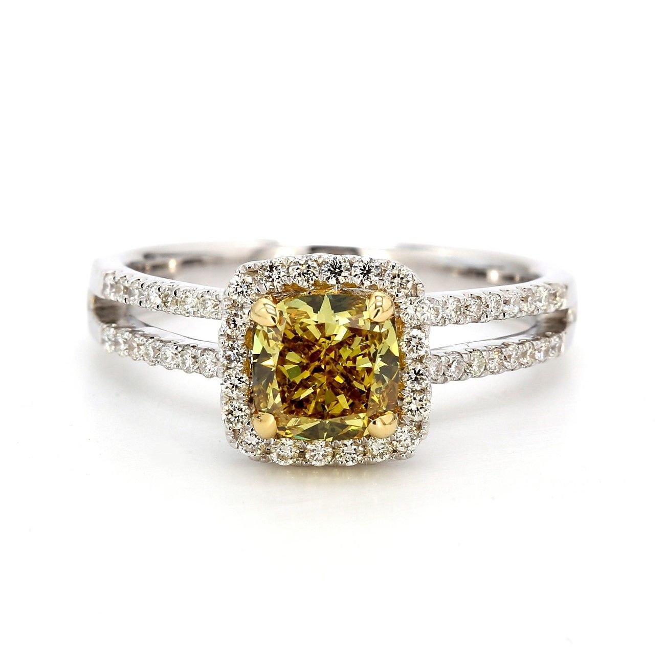 Diament 1.02 ct Fancy Deep Brownish Greenish Yellow/SI2