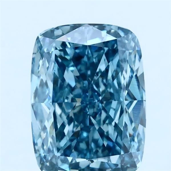 1.93 CT Fancy Vivid Greenish Blue CUSHION MODIFIED
