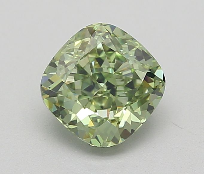 1.04 CT Fancy Vivid Green CUSHION MODIFIED
