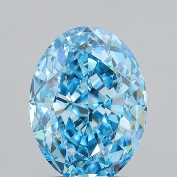 1.51 CT Fancy Vivid Blue OVAL