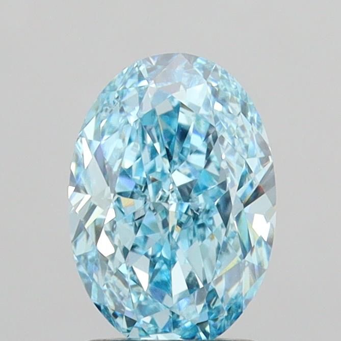 1.57 CT Fancy Vivid Blue OVAL