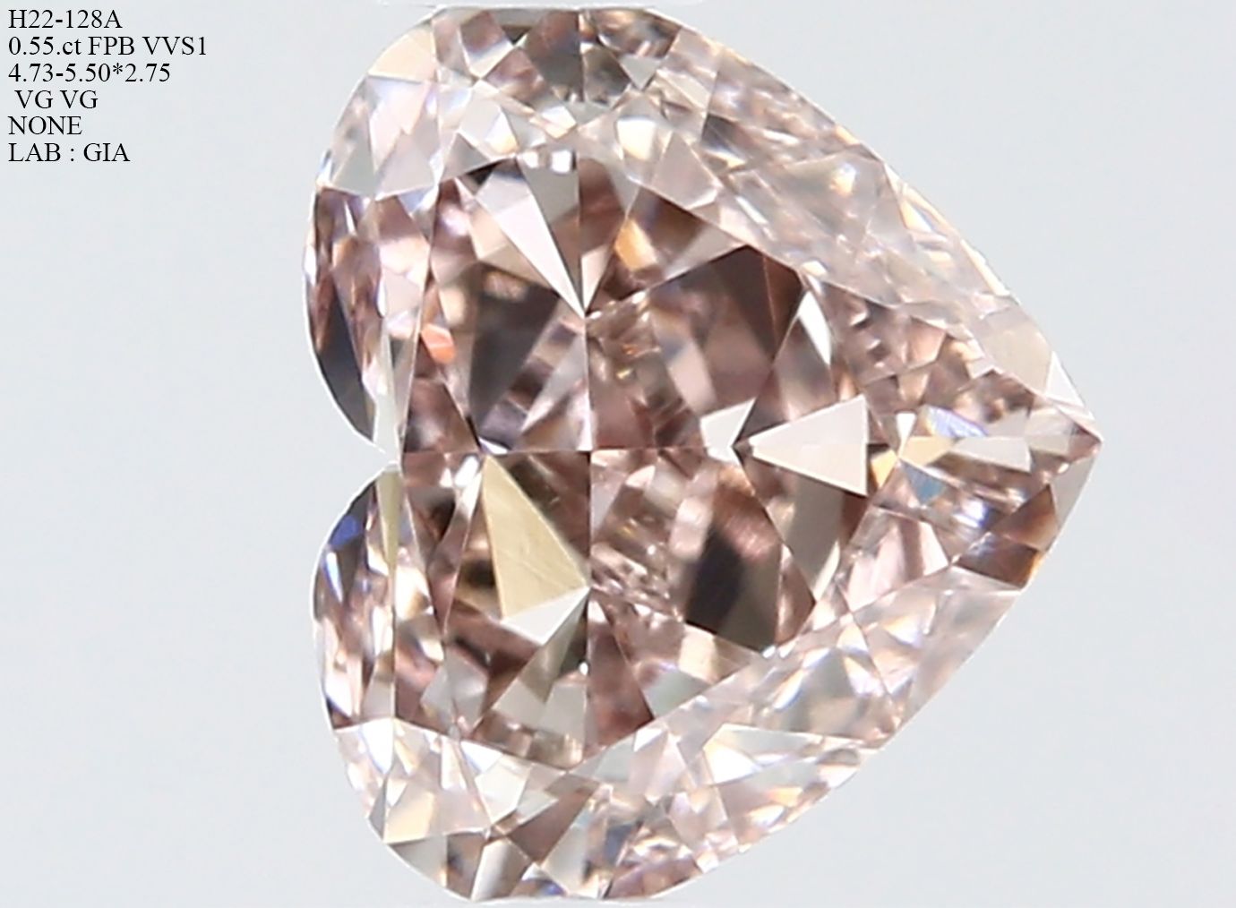 Diament 0.55 ct Fancy Pink Brown/VVS1