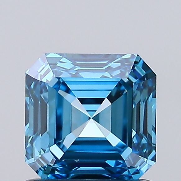1.05 CT Fancy Vivid Blue ASSCHER