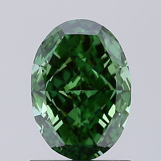 1.02 CT Fancy Vivid Green OVAL