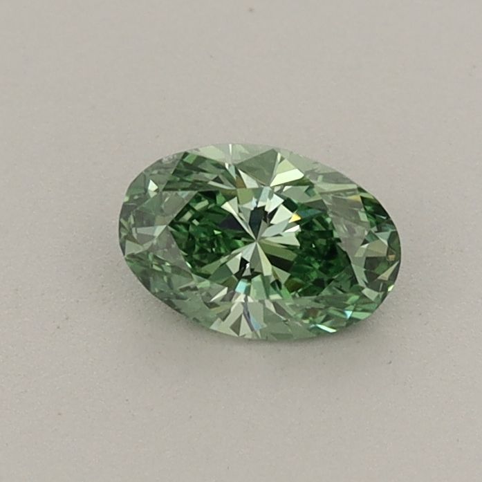 0.35 CT Fancy Vivid Green OVAL