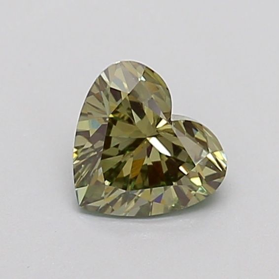 0.5 CT Fancy Intense Gray Green HEART