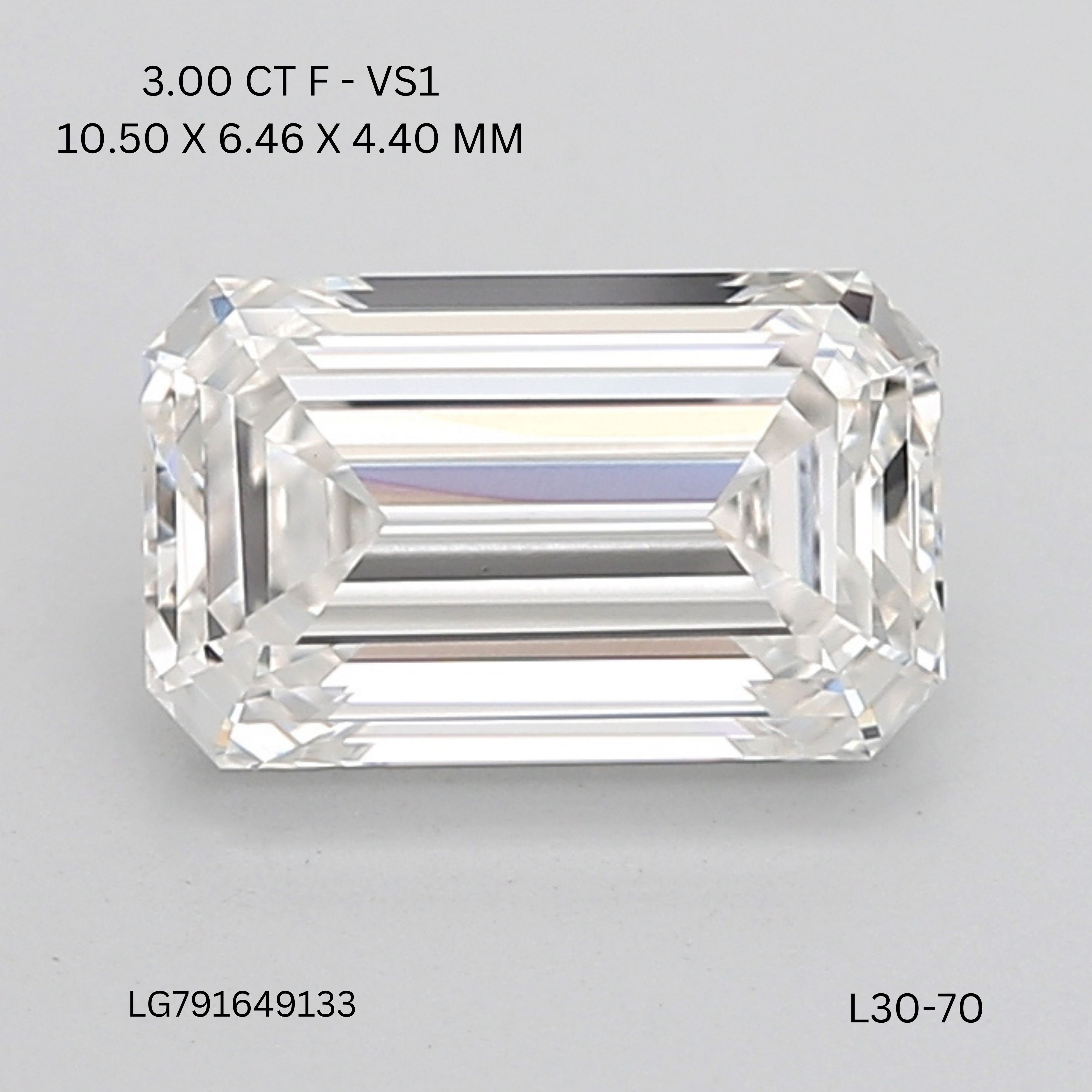 3.00 ct. emerald Lab Grown Diamond front image