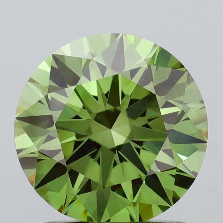 1.54 CT Fancy Vivid Green ROUND