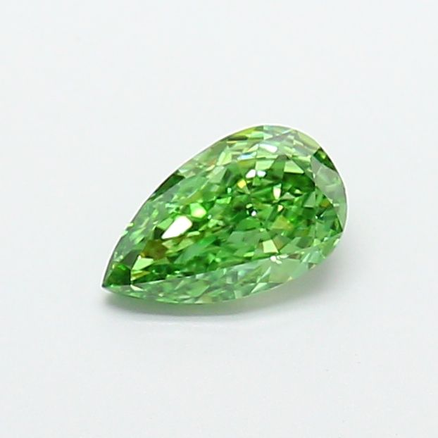 0.91 CT Fancy Vivid Green PEAR