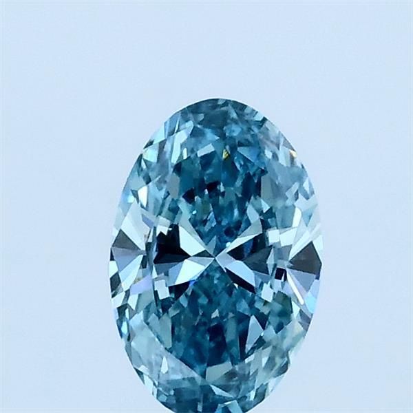 0.47 CT Fancy Vivid Greenish Blue OVAL