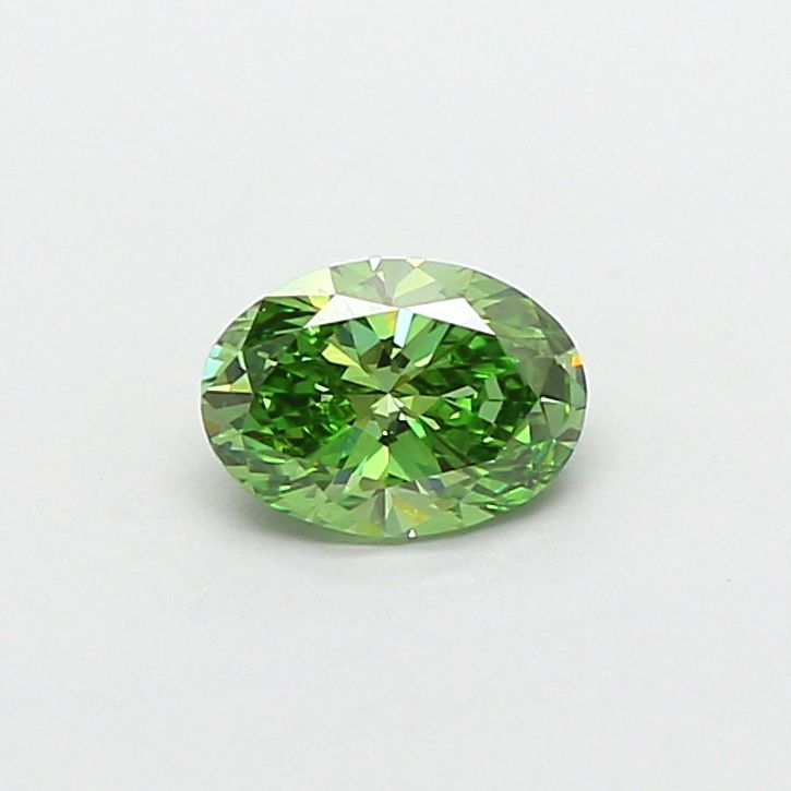 0.53 CT Fancy Vivid Green OVAL