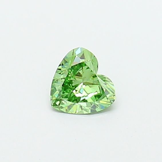 0.44 CT Fancy Vivid Green HEART