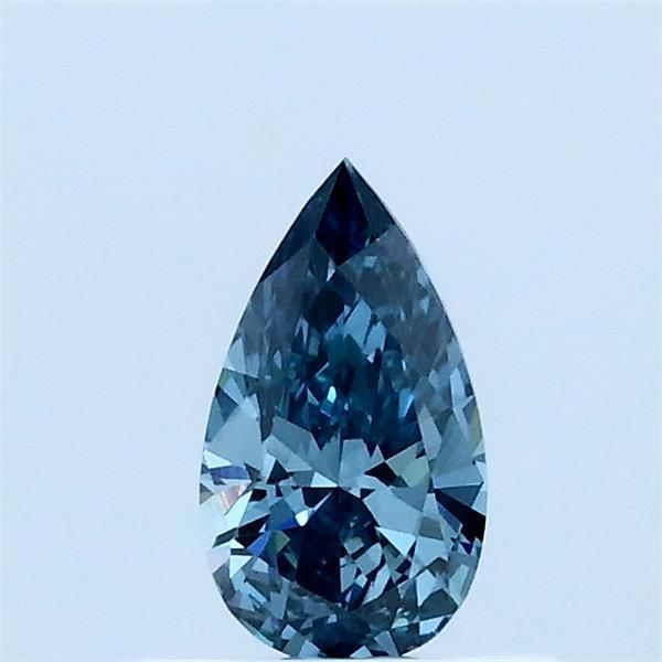 0.32 CT Fancy Vivid Green Blue PEAR