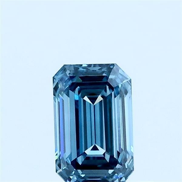 0.51 CT Fancy Intense Greenish Blue EMERALD